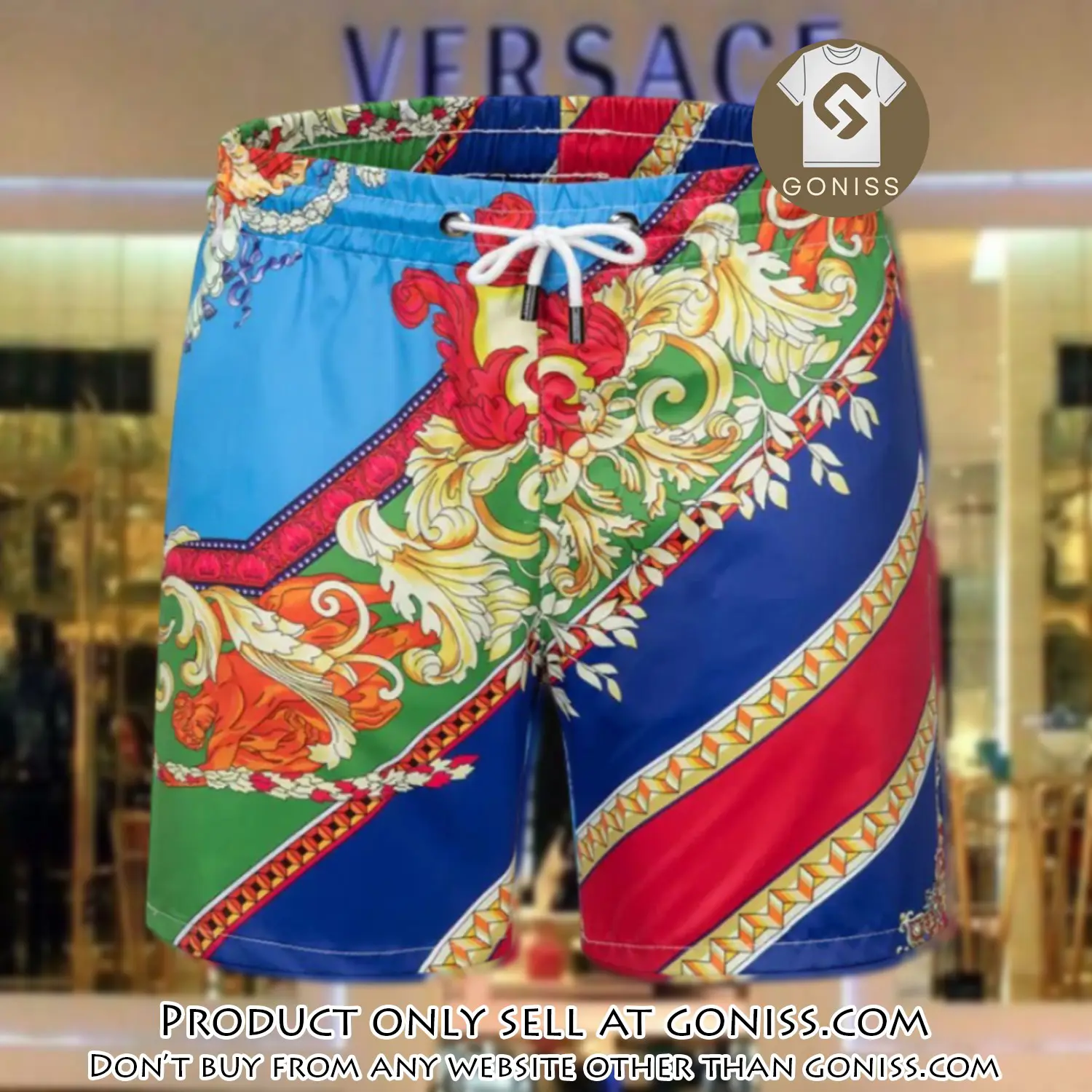 Versace hot new 3d luxury all over print shorts pants for men gn0246760